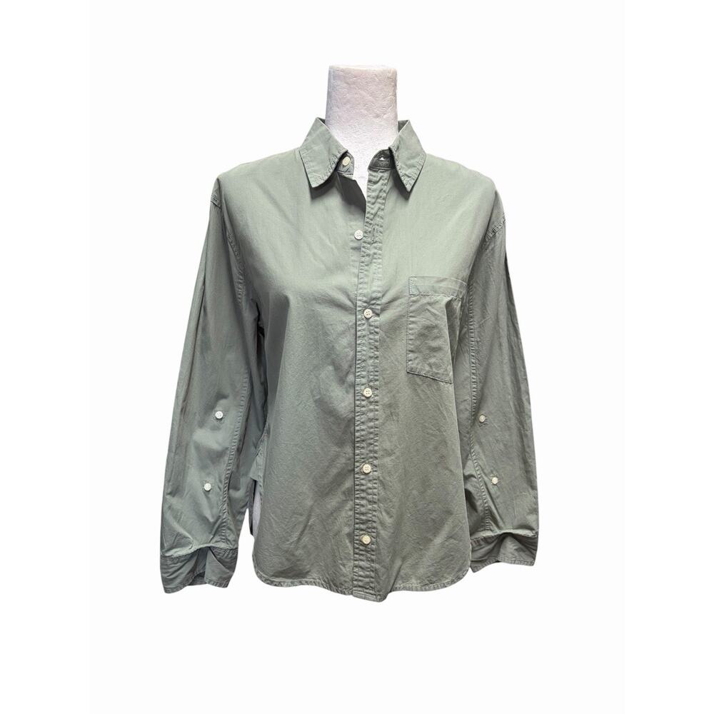 Citizens of Humanity Kayla Shrunken Nova Shirt Sage Green Oversized XS